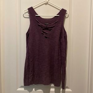 Express Lace Up Sweater